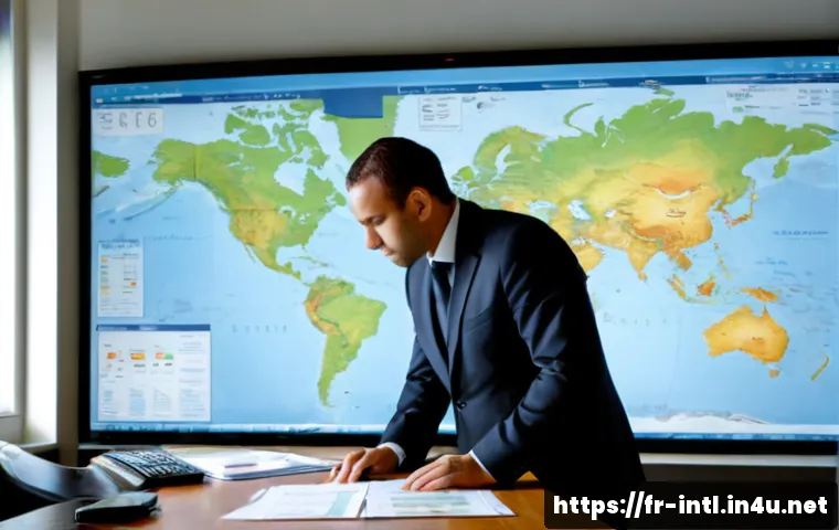 Home 17 국제 에너지 시장과 지정학 - Photorealistic editorial scene of a modern European energy trading desk in Paris, a French analyst i...